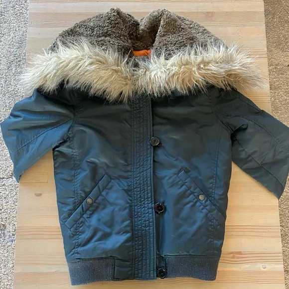 Spiewak Hooded Bomber Jacket Coat Faux Fur Medium - Picture 4 of 8